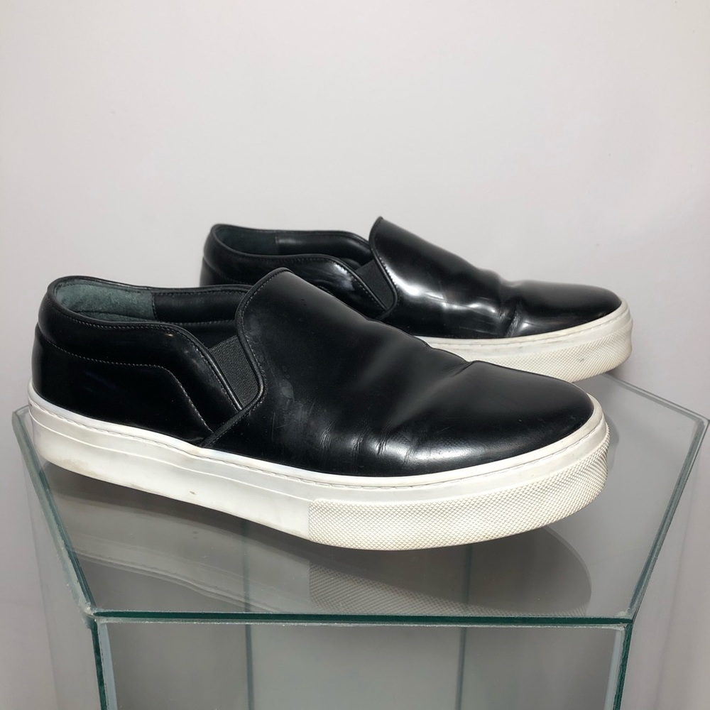 Celine slip on sneakers black patent leather